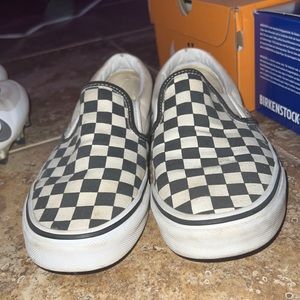 black and white checkered vans